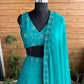 Mint Color Faux Georgette Fabric Sequence Thread Work Lehenga Choli