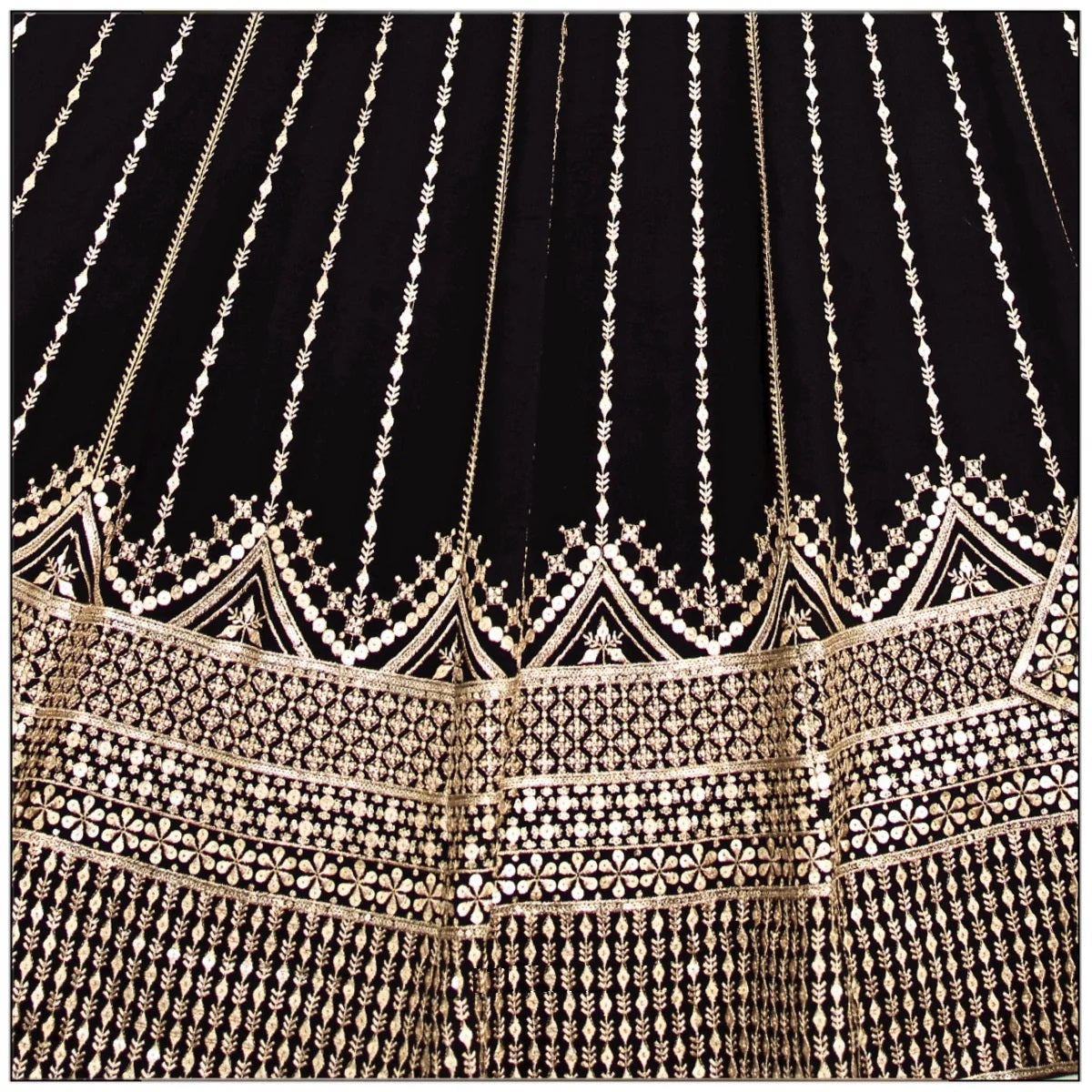 Black color Sequence Embroidery work Designer Lehenga Choli