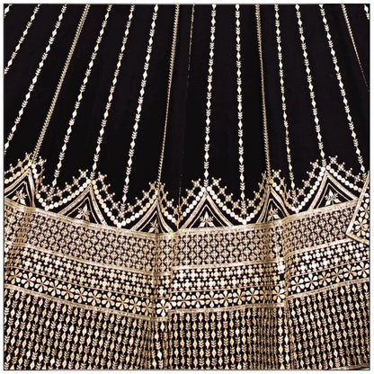 Black color Sequence Embroidery work Designer Lehenga Choli