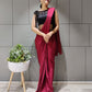 DESIGNER MAROON SILK READYMADE SAREE BLOUSE