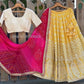 DESIGNER YELLOW PINK INDIAN WEDDING SANGEET