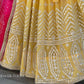 DESIGNER YELLOW PINK INDIAN WEDDING SANGEET