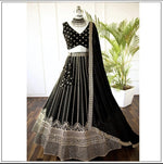 Black color Sequence Embroidery work Designer Lehenga Choli