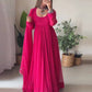 Pink Coloured Georgette Gown