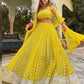 Yellow Color Georgette Sequence Work Designer Lehenga choli