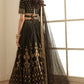 Party Wear Designer Georgette Sequence Work Dark Green Lehenga choli