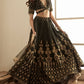 Party Wear Designer Georgette Sequence Work Dark Green Lehenga choli