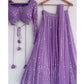 Lavender Color Georgette Sequence Work Party Wear Lehenga choli