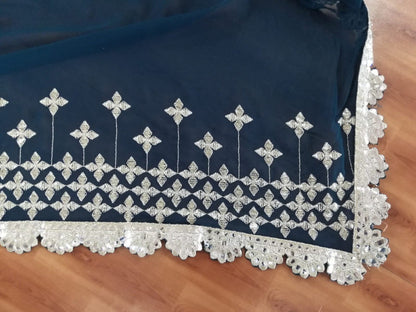 WEDDING-GREEN-GEORGETTE-EMBROIDERED-LEHENGA