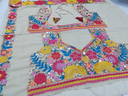 Floral Designer Trendy Party Wear Heavy Sequins Embroidery work lehengha choli