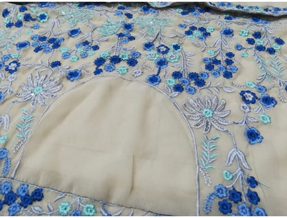 Sky and Grey Party Wear Designer Sequence Work Lehenga choli