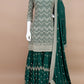 KOLKATTA-MOHRAM-GREEN-EMBROIDERED-GHARARA