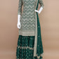 KOLKATTA-MOHRAM-GREEN-EMBROIDERED-GHARARA