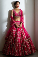 Red-Color-Wedding-Wear-Georgette-Sequence-Work-Lehenga-Choli