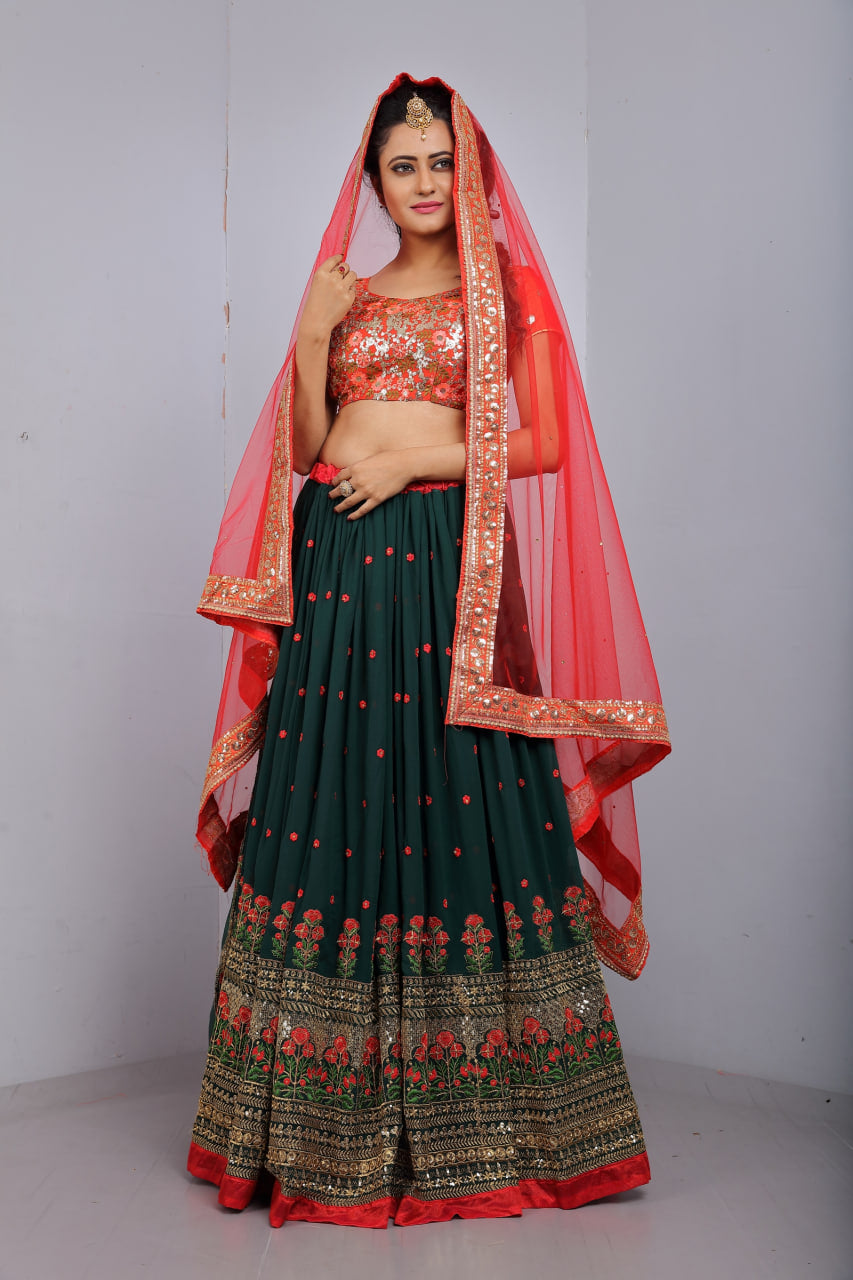 designer-dark-green-georgette-lehenga-choli