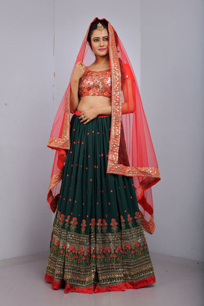 designer-dark-green-georgette-lehenga-choli