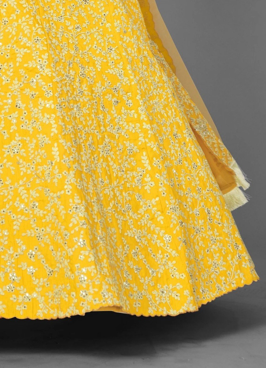 YELLOW-RESHAM-EMBROIDERED-SILK-BRIDESMAID