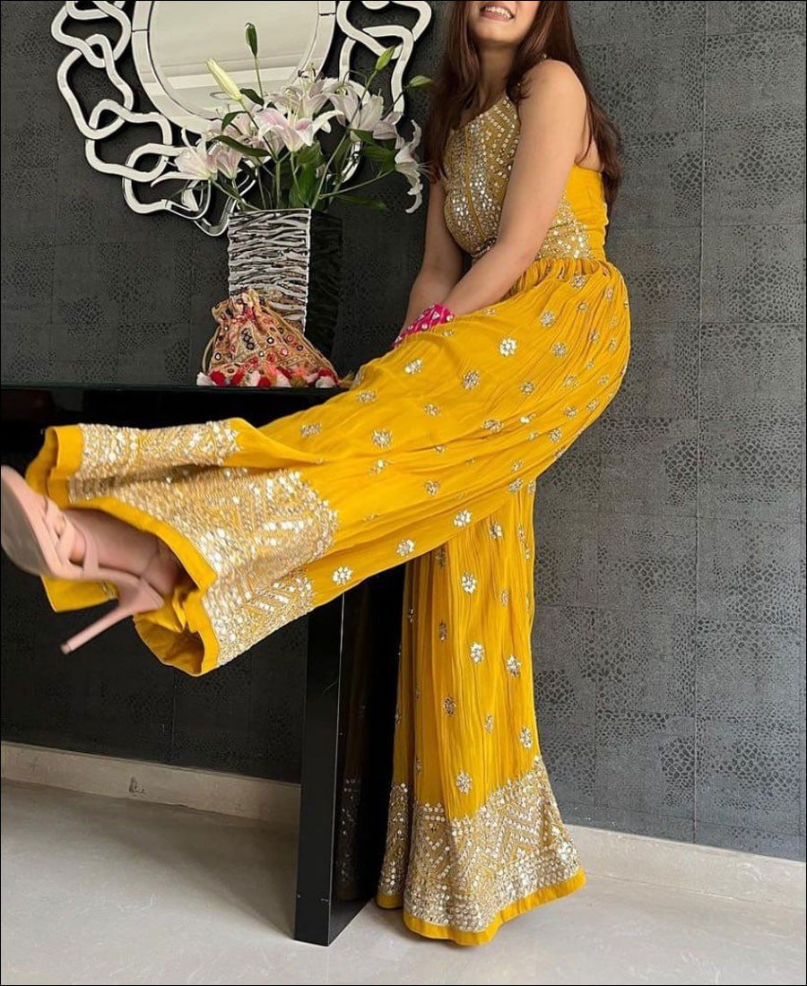 Golden best sale yellow jumpsuit