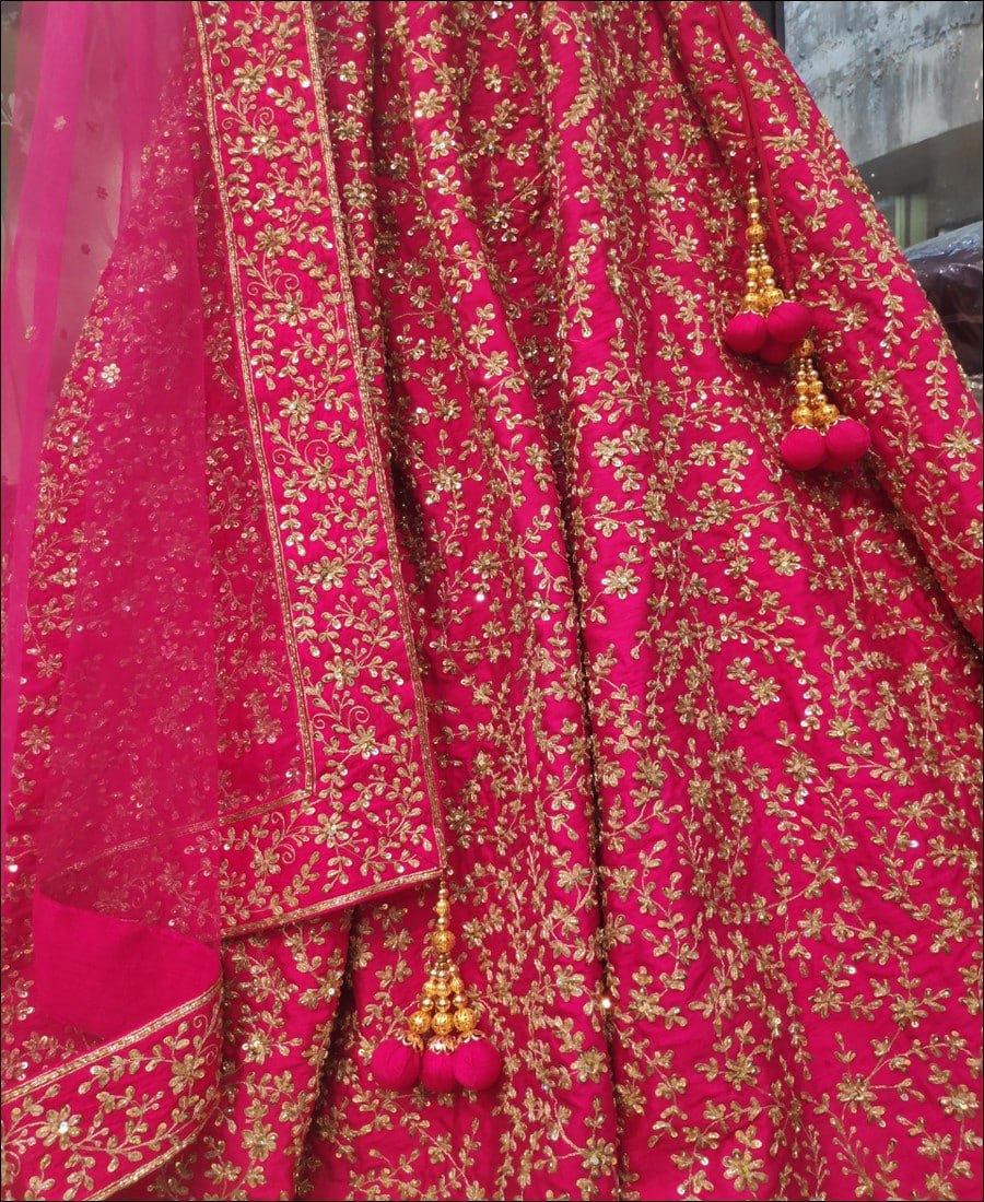 NEW-DESIGNER-SILK-PINK-BEAUTIFUL-LEHENGACHOLI