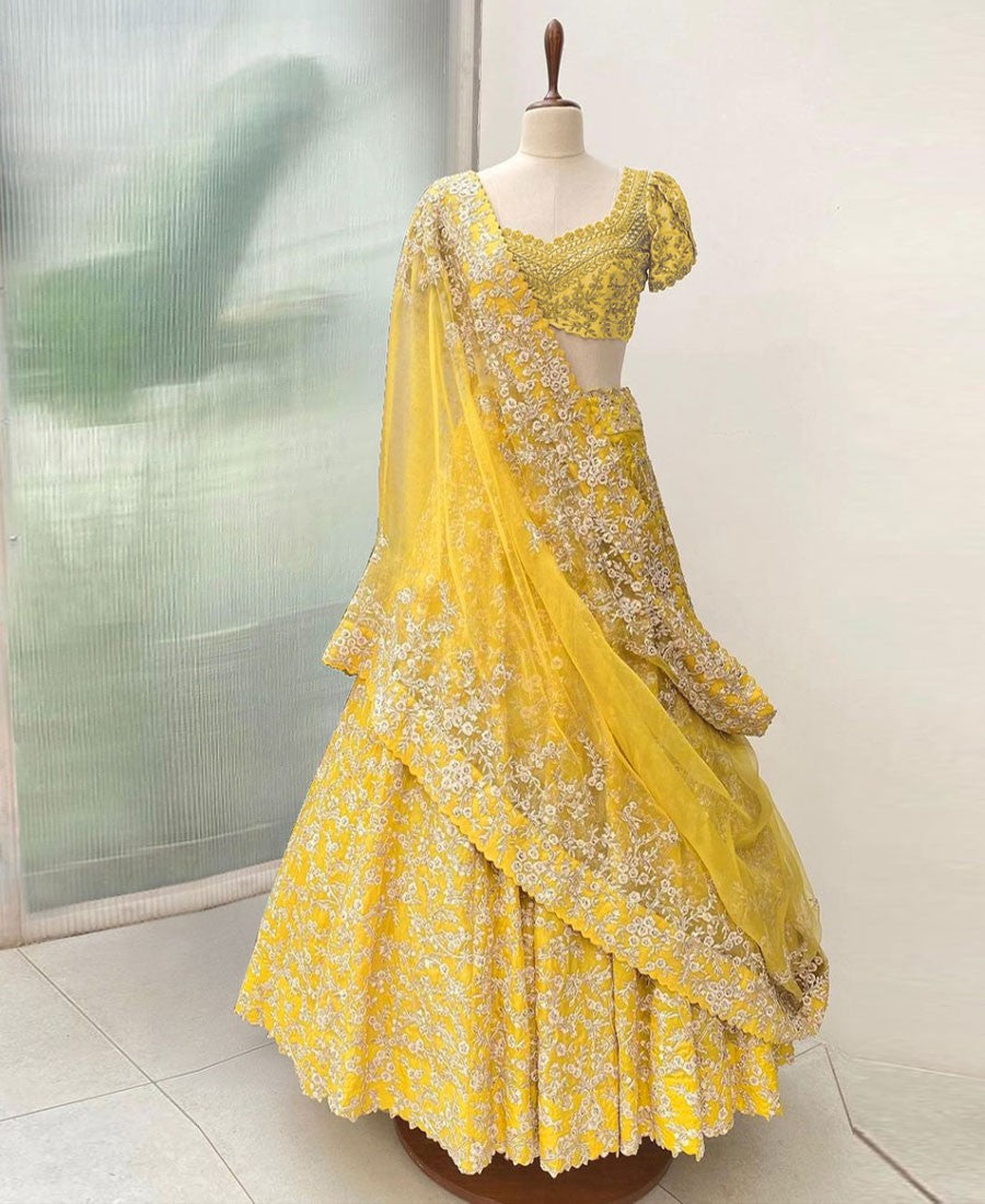 YELLOW-RESHAM-EMBROIDERED-SILK-BRIDESMAID